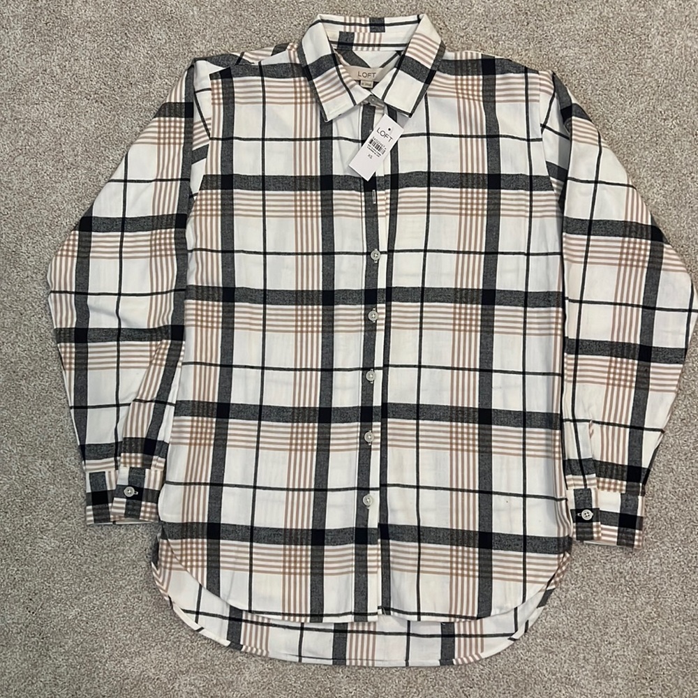 Loft Plaid Flannel Shirt